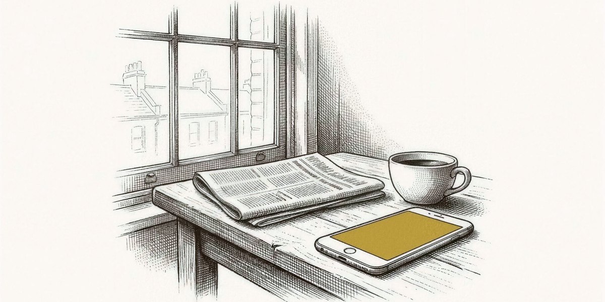 A phone on a desk